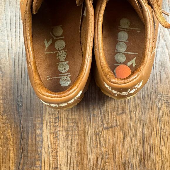 Diadora Leather Sneakers Brown Retro Running Shoes Mens 7.5 Heritage Style main image 8